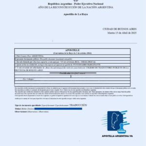 Apostilla de la Haya Urgente Argentina - servicio express de documentos en 24 horas